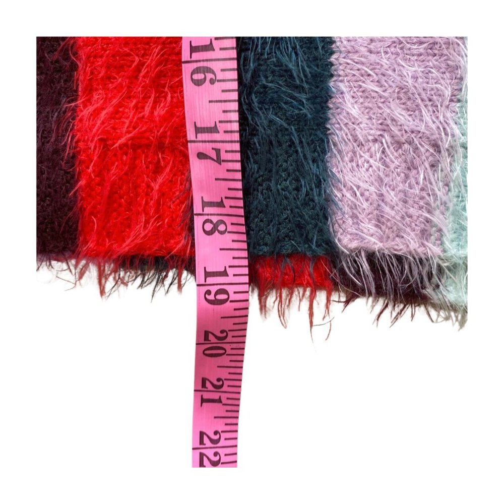 Blank NYC The Mad Hatter Multi Striped Fuzzy Mock Neck Sweater Top - Picture 5 of 8